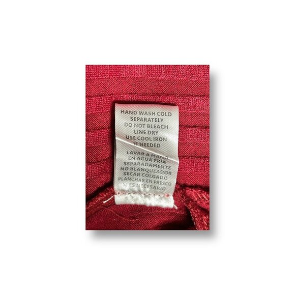 Anthropologie After Market M Burgundy Pleated Midi Skirt Academia Office Retro - Picture 8 of 8